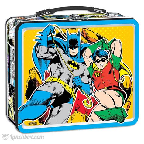 vintage batman and robin metal lunch box|batman metal lunch box.